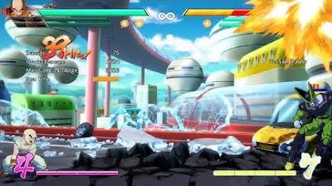 DBFZ Krillen mid screen combo into lvl 3 oki setup