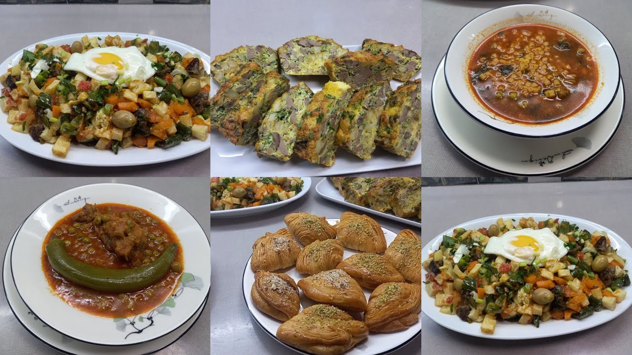 طاولة الإفطار لليوم الثاني رمضان (جلبانة/معسلات رمضانيه/كفتاجي/طاجين )💕👍👌🇹🇳