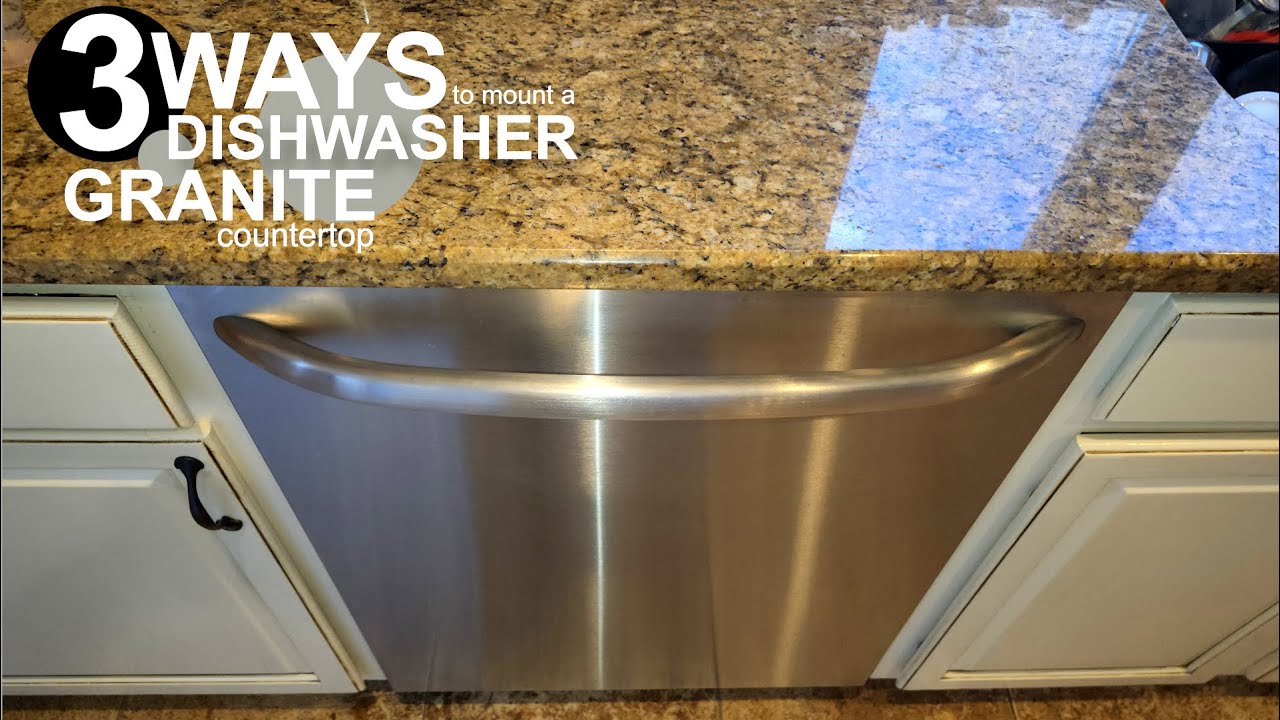 3 WAYS to mount a dishwasher to granite countertops and stop the