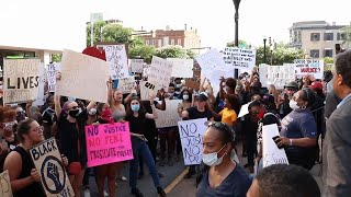 People gather in Macon to march for George Floyd