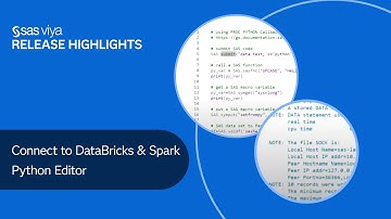 Connect to DataBricks & Spark, Python Editor | SAS Viya 2021.1.5