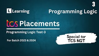 Latest Programming Logic Coding Question and Answers (Part-3) | TCS NQT | TCS Programming Logic Test