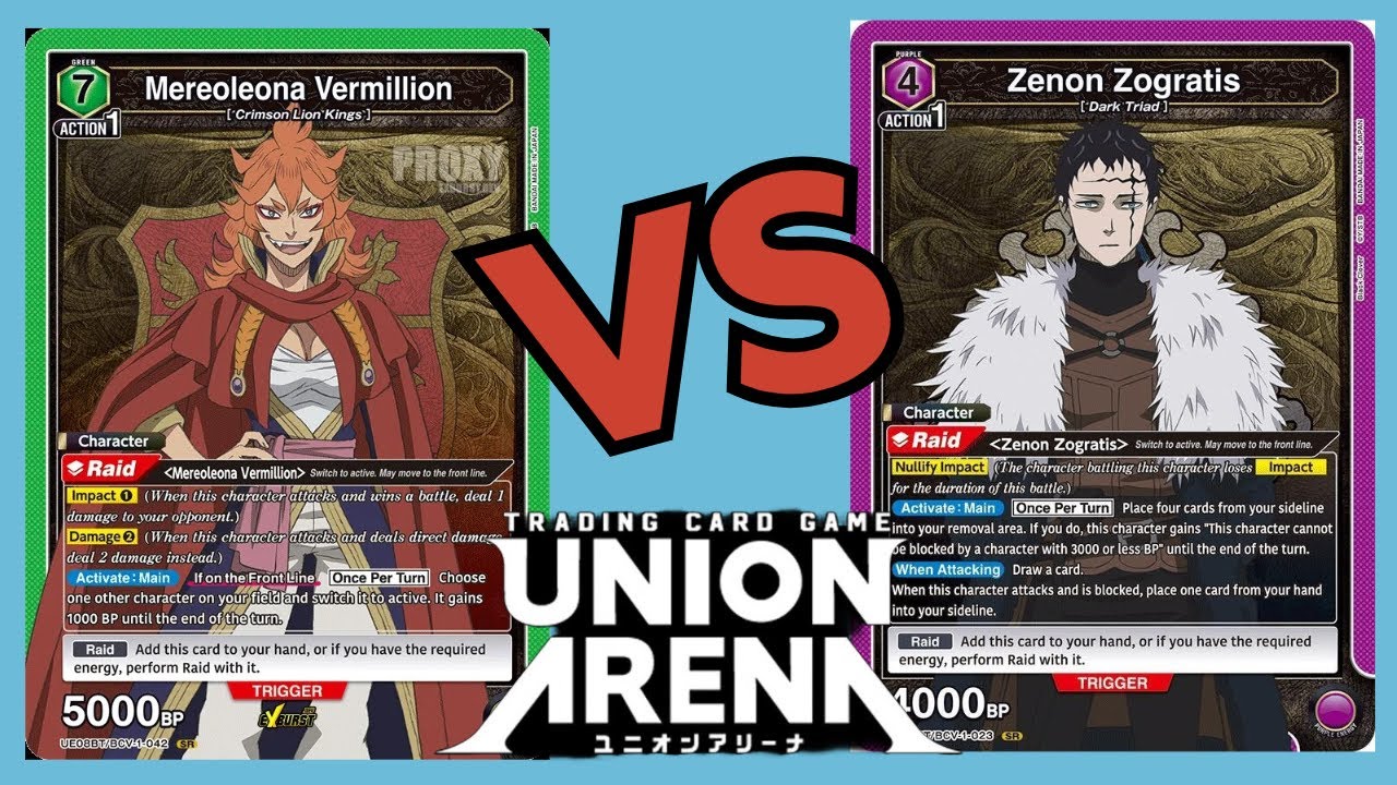 Green Captains vs Purple Dark Triad - Union Arena Black Clover Game