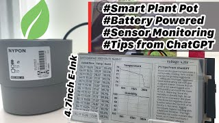 4.7 E-Ink display, optimal for providing periodic information. #ChatGPT #GreenIoT #ESP32 #Soil