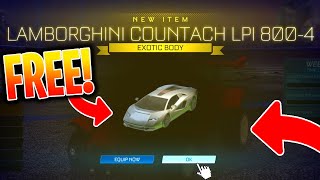 How To Get LAMBORGHINI COUNTACH For FREE In ROCKET LEAGUE! (INSANE GLITCH!)
