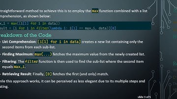 Finding the Maximum Value in a List of Lists with Python