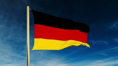 4K Germany flag slider style. Waving in the win with cloud background animation Stock video