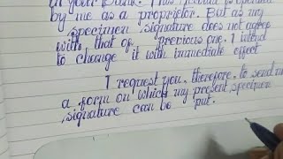 Letter /application to change specimen signature