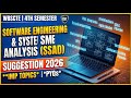 WBSCTE 4th Sem CST Software Engineering & SSAD Suggestion 2026 | Important Topics & PYQs