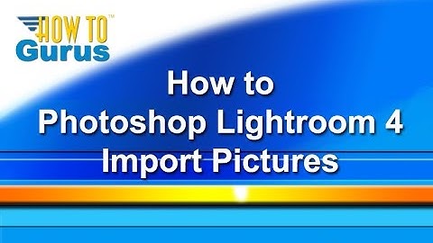 Adobe Lightroom 4 5 6 Tutorial Importing - How to import into Lightroom
