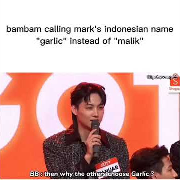 Bambam calling Mark's indonesian name garlic instead of malik😂 #bambam #mark #got7