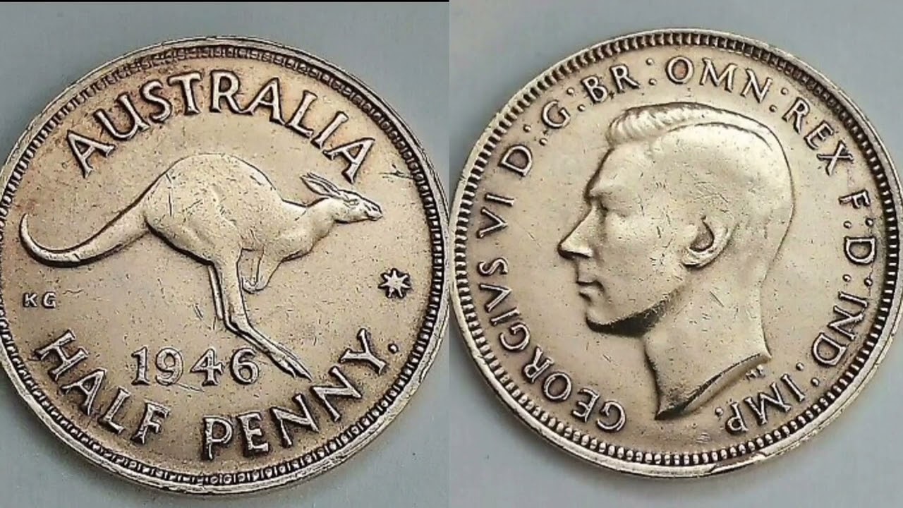 Australia 1946 HALF PENNY Coin VALUE REVIEW George VI YouTube