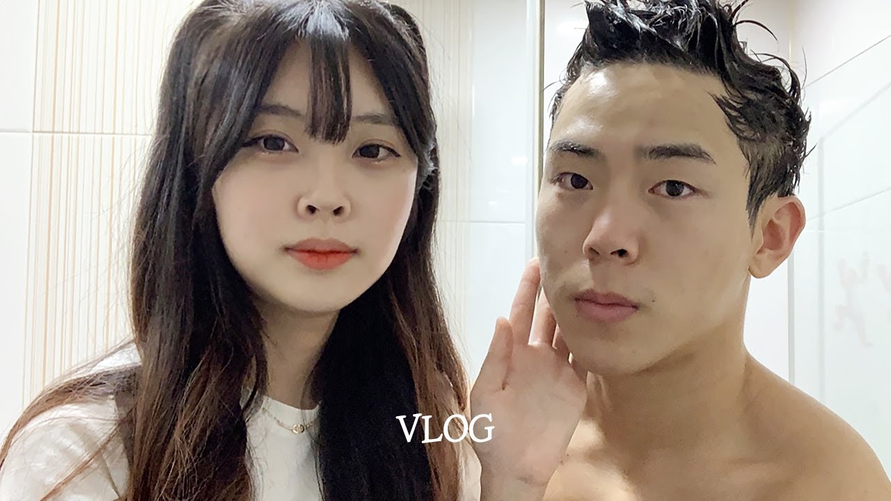 아픈 남친 씻기고 간호해주기👩‍⚕️ 3박4일 동거 브이로그🔥 ( 백신 l 새벽데이트 l 밤바다 불꽃놀이 l 텐동 l 삼계탕 l 아울렛 )