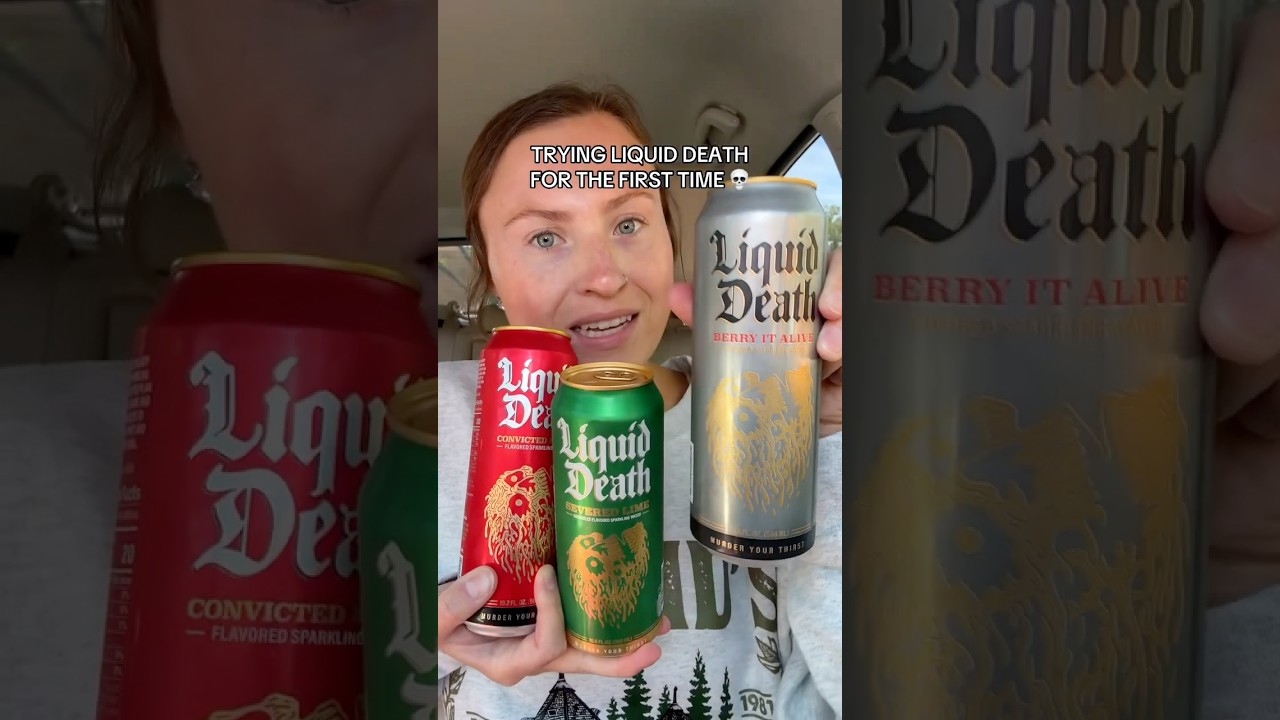 trying liquid death for the FIRST time… 💀 