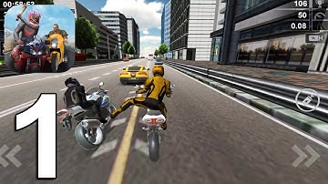 Crazy Road Rash Bike Race 3D Gameplay Walkthrough Part 1 (IOS/Android)