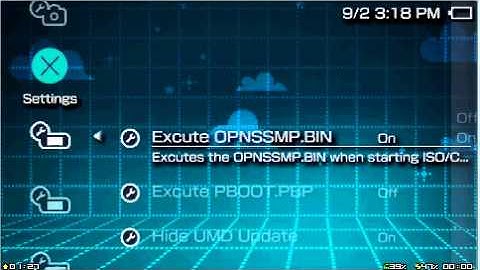 PSP CFW 6.39ME-9.4 Settings