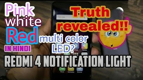 Redmi 4 LED notification light color changes?