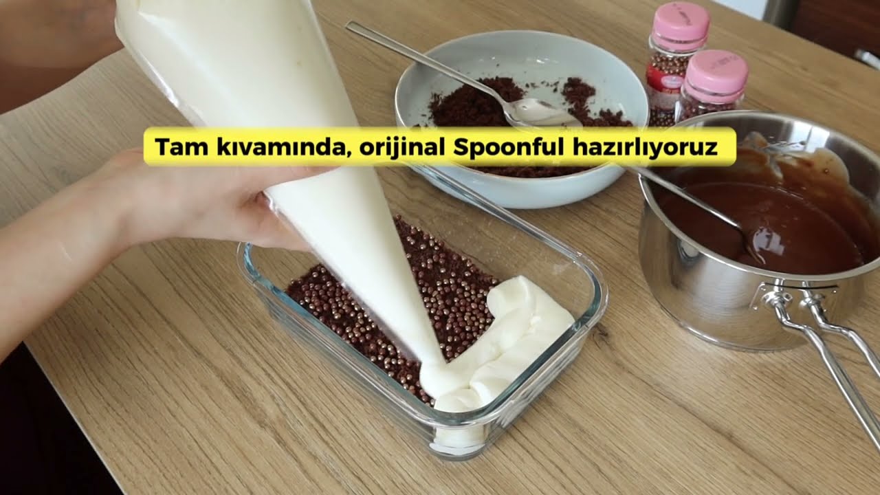 viral olan SPOONFUL tatlısı 🍫| tam kıvamında, çikolatası donmayan orijinal tarif