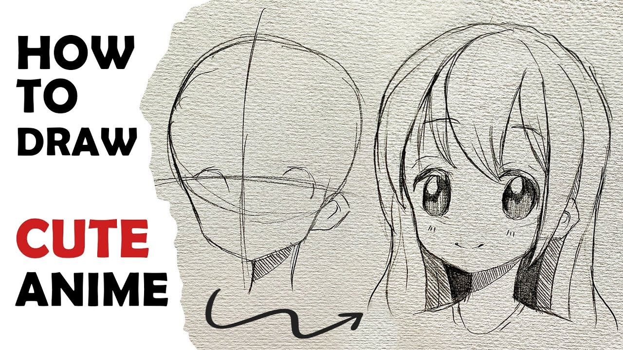 HOW TO DRAW A CUTE ANIME GIRL FACE (Part-1), by Alisha