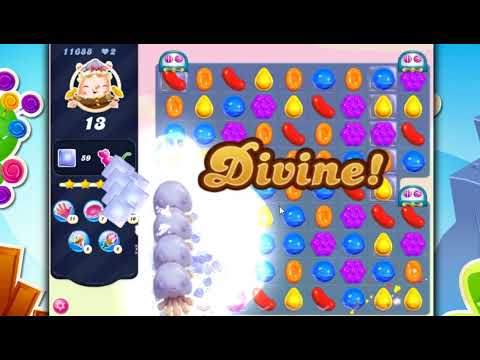Candy Crush Saga Level 11688 - 3 Stars, 23 Moves Completed, No Boosters