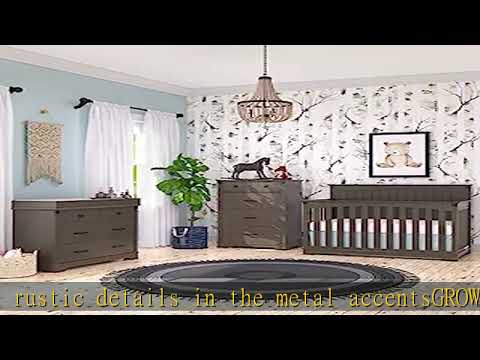 Child Craft Redmond 4-Piece Baby Nursery Set with 4-in-1 Convertible Crib, Changing Table Dresser,