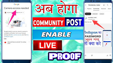 how to enable community post | create a post berification | community tab verification