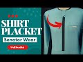 How to draft a native shirt placket || native shirt placket cutting sewing