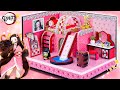 【鬼滅の刃】リカちゃん ❤️ 竈門禰豆子のお部屋をDIY ✨️ ねずこ風のベッドやメイク小物 ✨ Making Miniature NEZUKO Room ✨ ルカちゃんによるデザイン