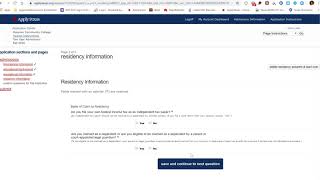 Apply TX Residential Information Section