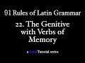 Rule 22: The Genitive with Verbs of Memory