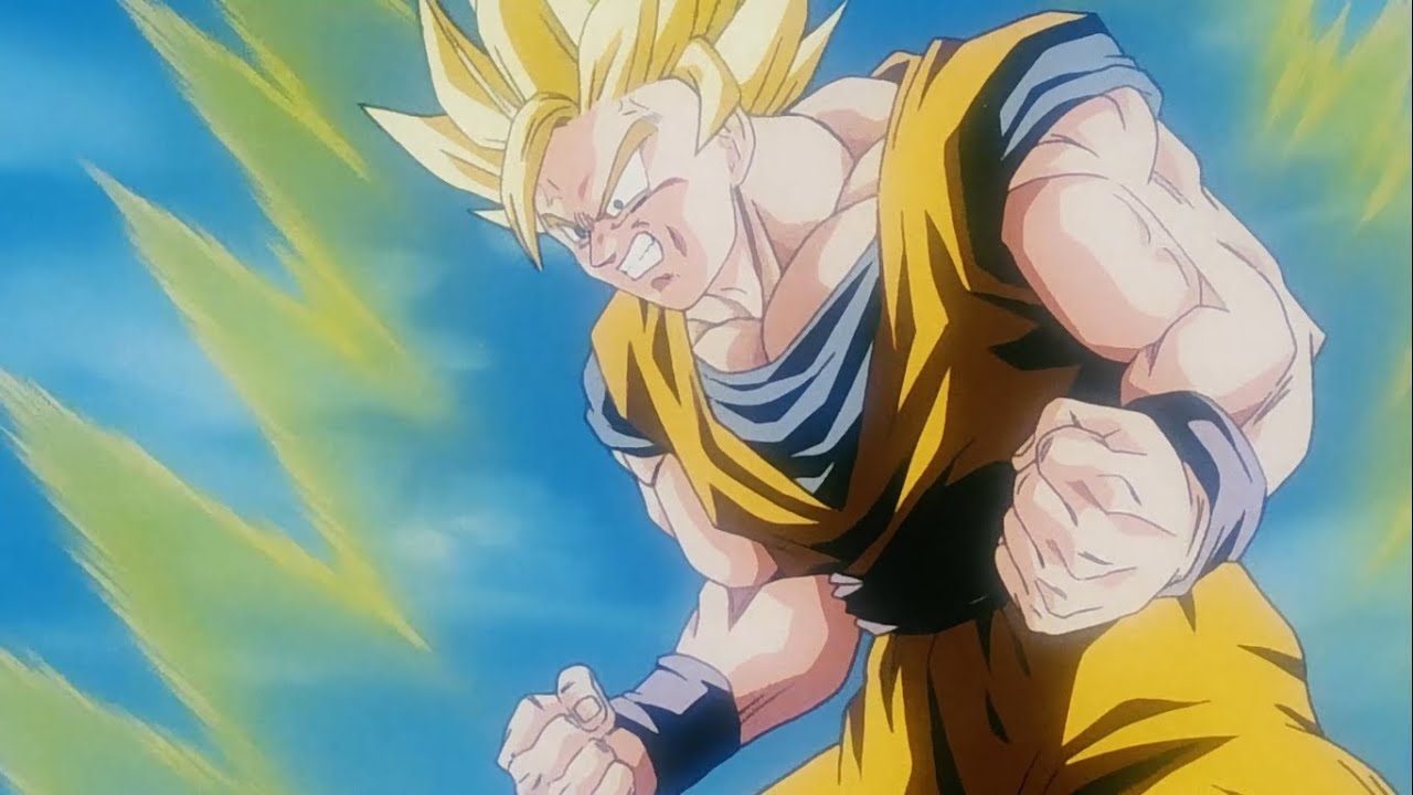 Goku First Super Saiyan 3 Transformation #goku #gokusolos #gokusen
