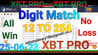 Binary Bot Digit Match 100% Working || Binary.com Bot || 25-06-23
