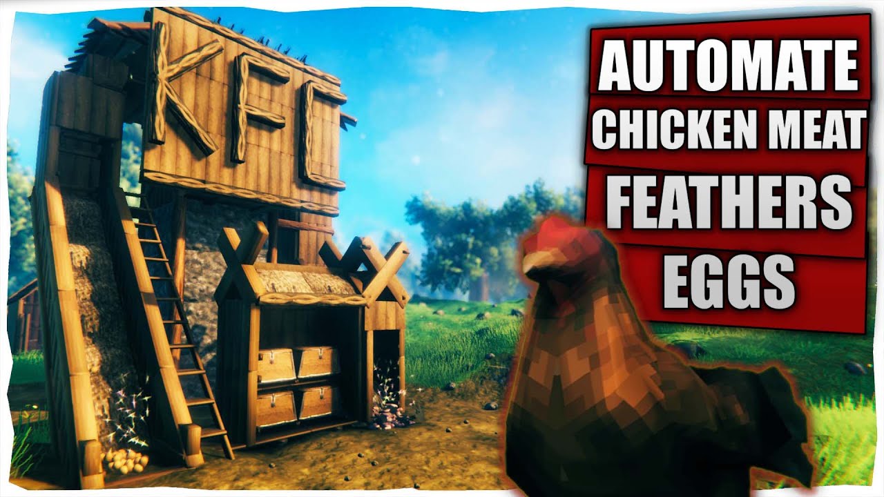 How To Build The Perfect AUTOMATED Valheim Chicken Farm Mistlands