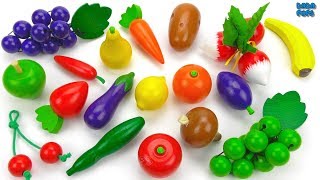 Learn Names of Fruits and Vegetables with Wooden Toy|Learning Fruits Vegetables for kids & children