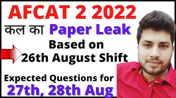 AFCAT 2 2022 | 26th August Shift 1 | Expected Question Analysis for tomorrow | Gov Exam Funda |
