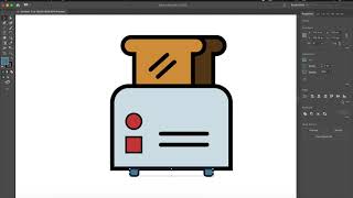 Super Easy Toaster Illustration & Animation - Adobe Illustrator + XD animation