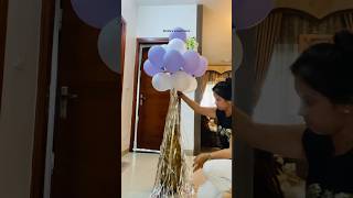 Diy Balloon Tower - No Helium - No Stand- using only Household items #bdaydecoration