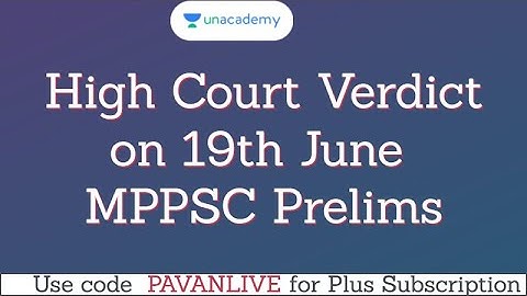 High Court Decision on 19th June MPPSC Exam