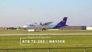 Federal Express ATR 72-202 N811FX Arriving on Runway 07 At YQG From Memphis July 4th 2025