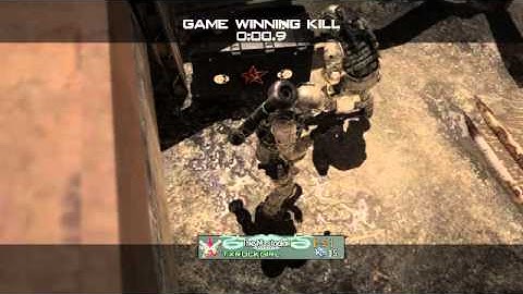 COD MW3- Game Winning Killcam w/ Exploding Barrel