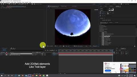 Flat footage to Dome Projection using After Effects native effect
