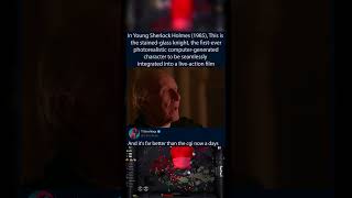 In Young Sherlock Holmes 1985, This Is The Stained-Gl Knight, The First-Ever