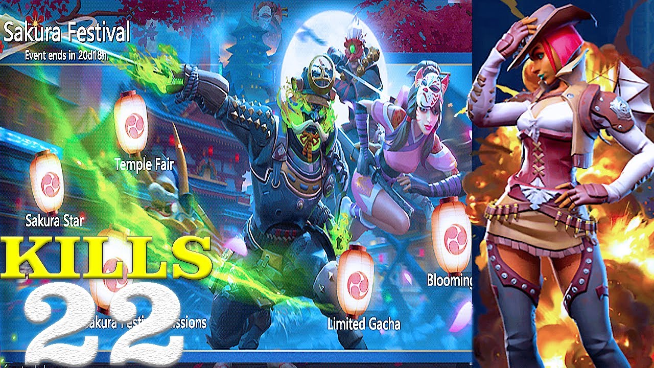 Sakura Festival Spin😱 | Omega Legends gameplay 22 Kills l Windchaser - Desert Condor Skin