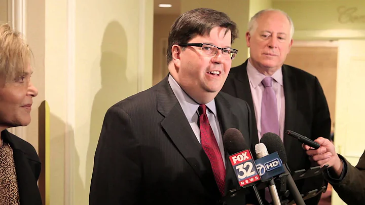 Governor Quinn & Dunham's Ryan Maley @ press confe...