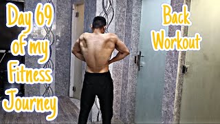 Day 69 of my Fitness Journey || Back Workout || Daily Gym Workout videos