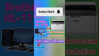 Brother HL 1110 printer driver How to Download and Install  without CD.#shorts #brotherprinters