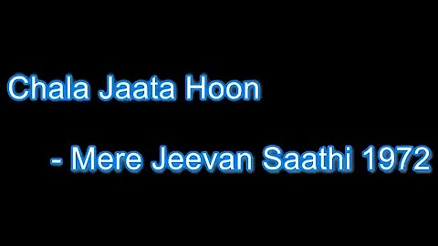 Chala jaata Hoon Karaoke Track