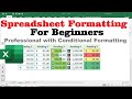 how to format an excel spreadsheet to look professional