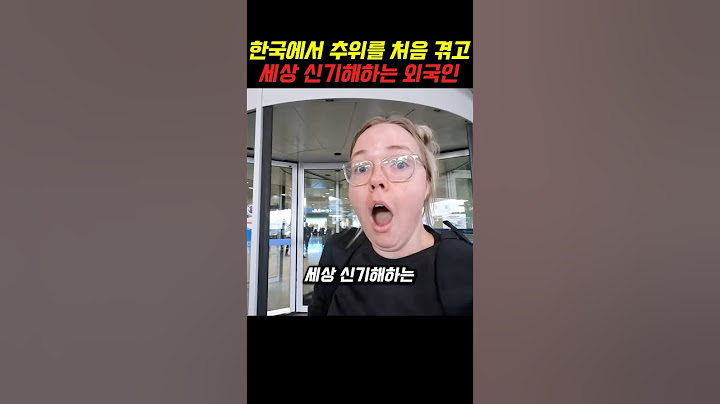 한국에서 추위를 처음 겪고 신기해하는 외국인