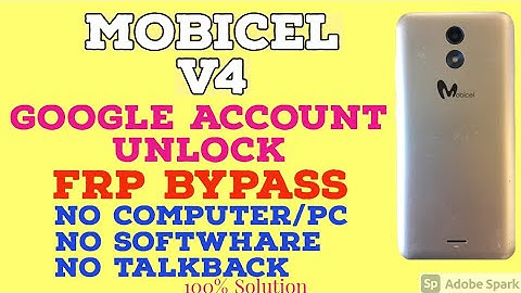 Mobicel V4 Google account Bypass without PC.FRP bypass Mobicel V4 Without PC 2021